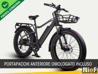 Nief Colosseo Magis Ebike - Bicicletta elettrica 250W 48W - Portapacchi anteriore omologato fisso al telaio