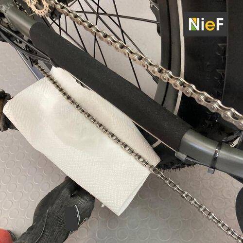 Lubrificazione e pulizia catena di una bicicletta elettrica - NIEF