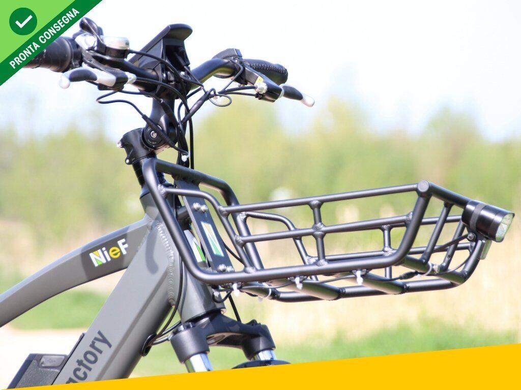Nief Colosseo Ebike - Bicicletta elettrica 250W 48W - Portapacchi anteriore portata 10 kg