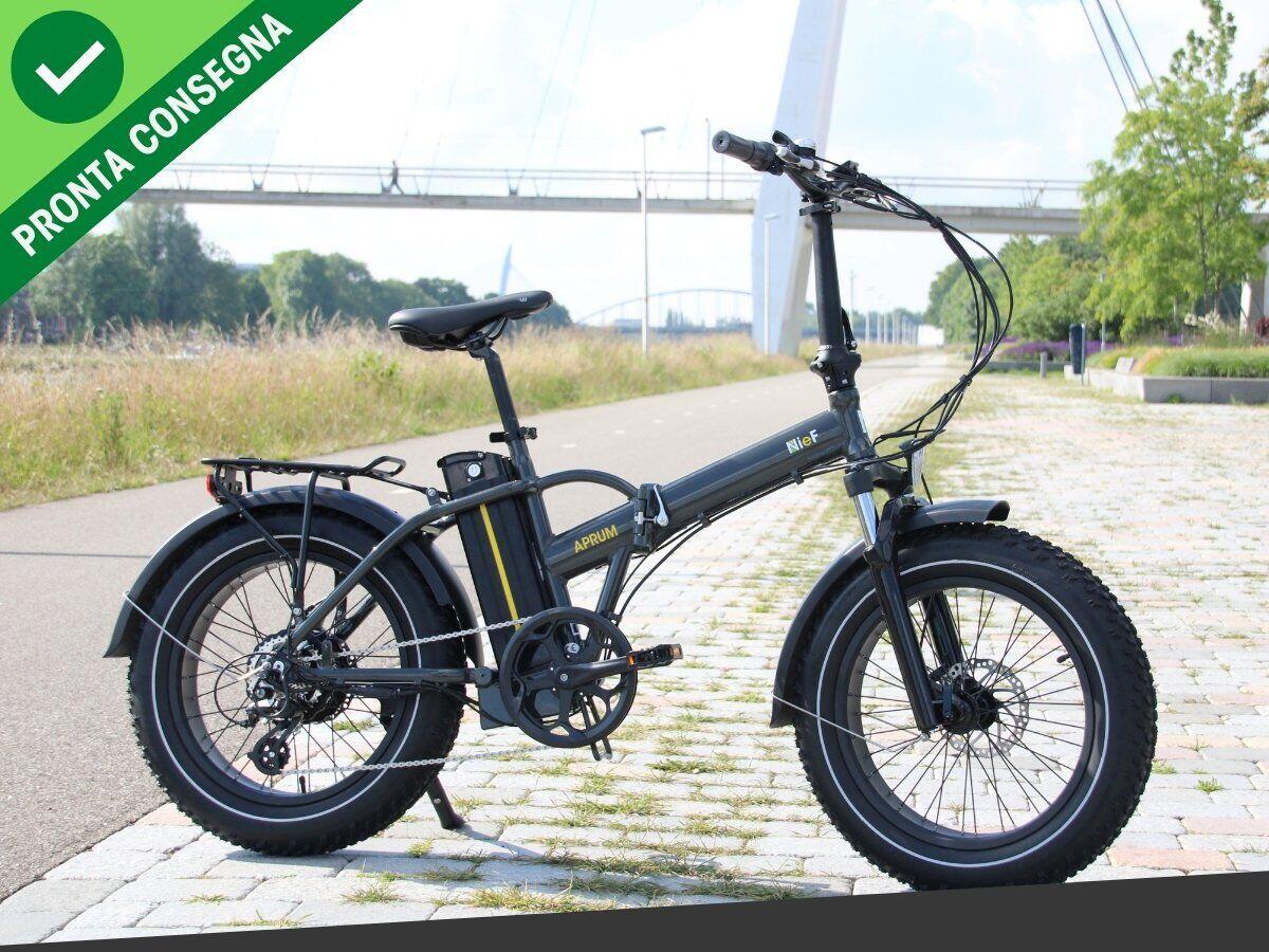 Nief Aprum - Bicicletta elettrica FAT Pieghevole 250W 48V 556Wh - Pista ciclabile