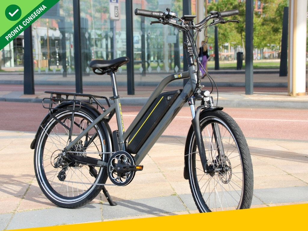 Nief Sibilla X Ebike - Bicicletta elettrica 250W 36W - City bike alla stazione di Utrecht in Olanda