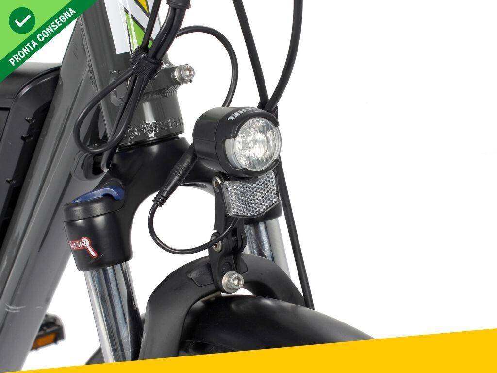 Nief Sibilla X Ebike - Bicicletta elettrica 250W 36W - Particolare luce e forcella