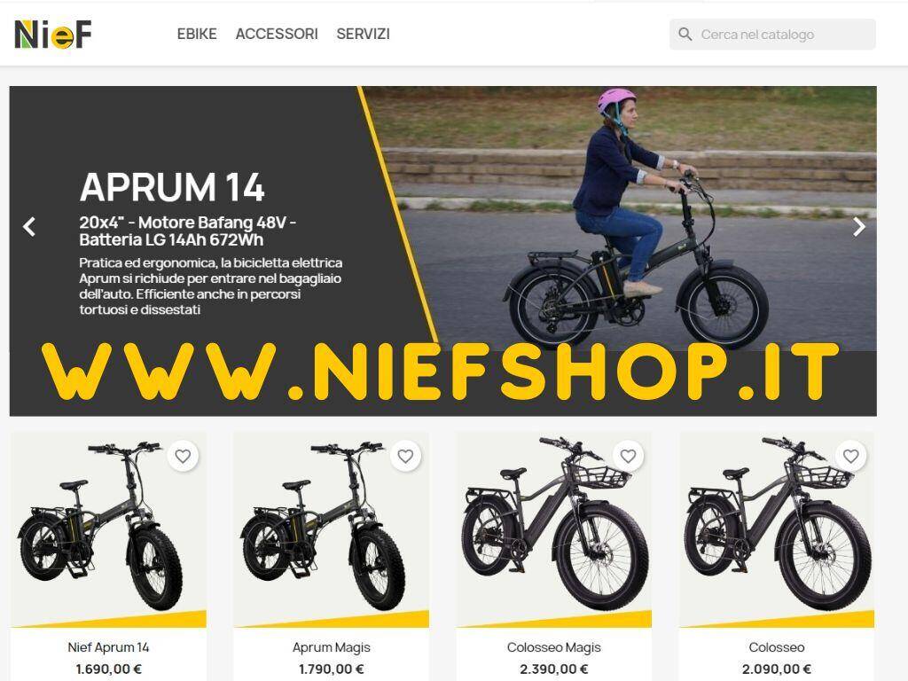 Nuovo shop online www.niefshop.it - NIEF Ebike